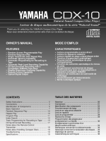 Yamaha CDX-10 - Service Manual 